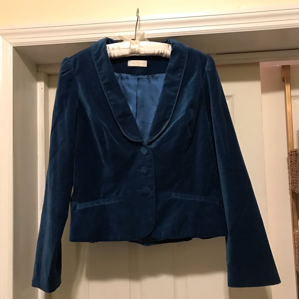 Erin Fetherston for Target Teal velvet blazer